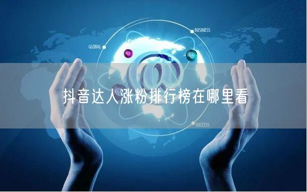 抖音达人涨粉排行榜在哪里看