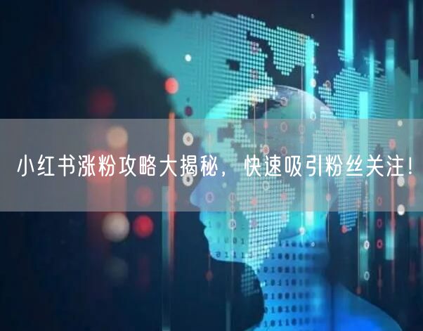 小红书涨粉攻略大揭秘，快速吸引粉丝关注！