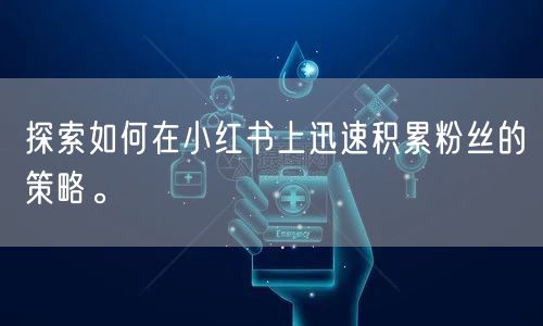 探索如何在小红书上迅速积累粉丝的策略。