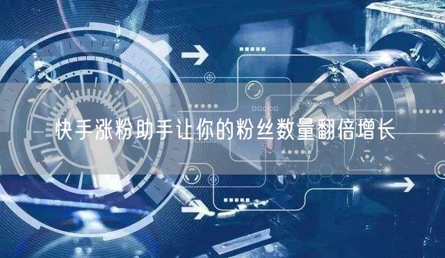 快手涨粉助手让你的粉丝数量翻倍增长