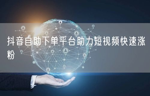 抖音自助下单平台助力短视频快速涨粉