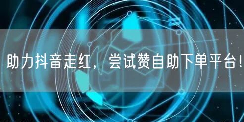 助力抖音走红，尝试赞自助下单平台！