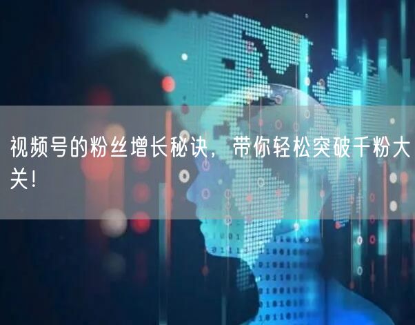 视频号的粉丝增长秘诀,带你轻松突破千粉大关!