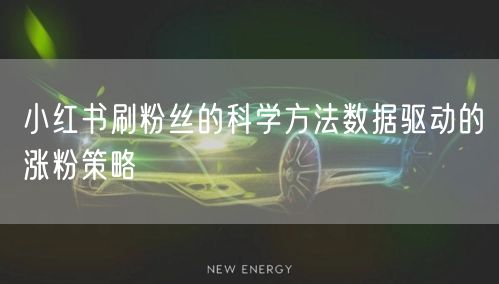 小红书刷粉丝的科学方法数据驱动的涨粉策略